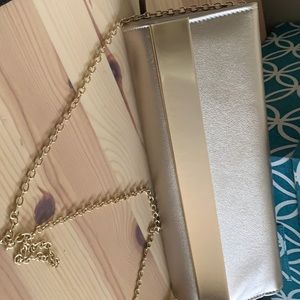Rose Gold Clutch with chain
